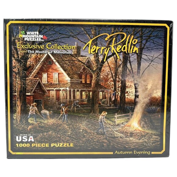 White Mountain Puzzles Terry Redlin Autumn Evening 1000 Piece Puzzle USA - Picture 1 of 6